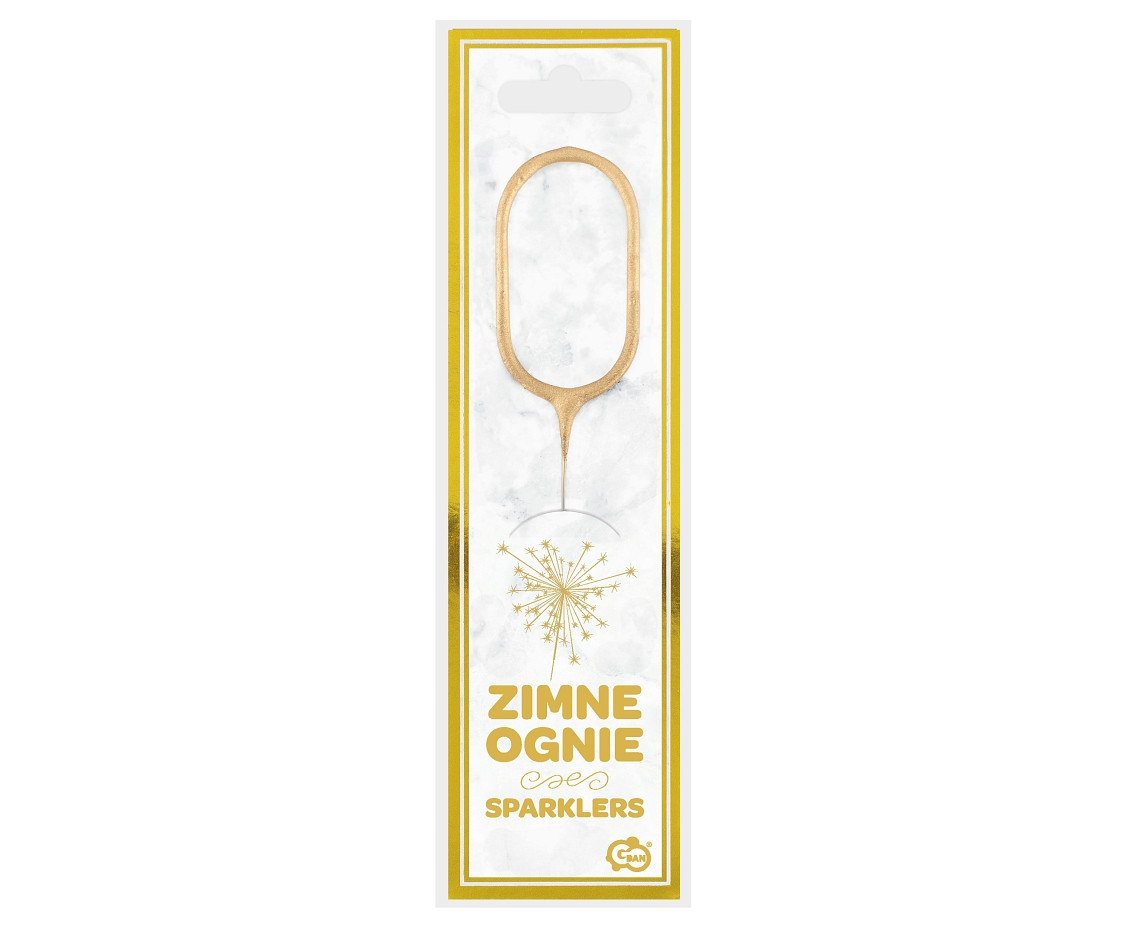 Sparklers Number "0", gold